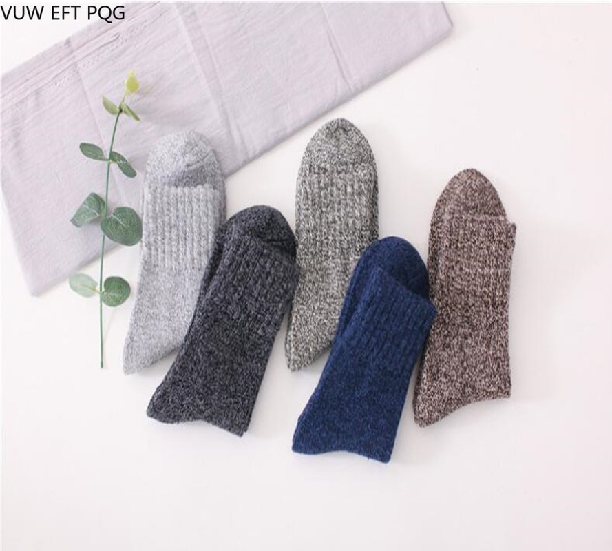 Autumn and Winter Knitted Men's Socks Dark Business Cotton Fashion Wild Socks Gifts for Men