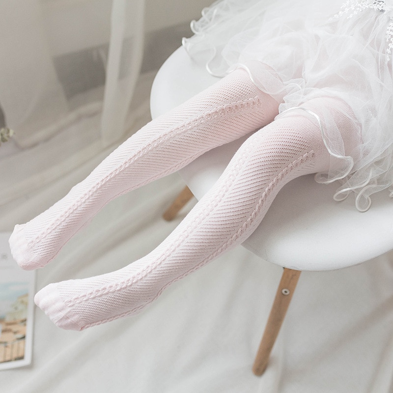 0-6 Years Spring Summer Baby Pantyhose Mesh Thin Section Girls White Leggings Pantyhose Anti-mosquito Children Tights KF503