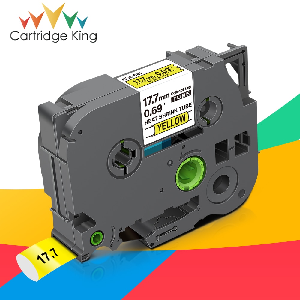 17.7mm HSe641 HSe-641 HSe 641 Replace for Brother Heat Shrink Tube Label Tape for Ptouch PT D210VP E550WVP 600VP Label Maker