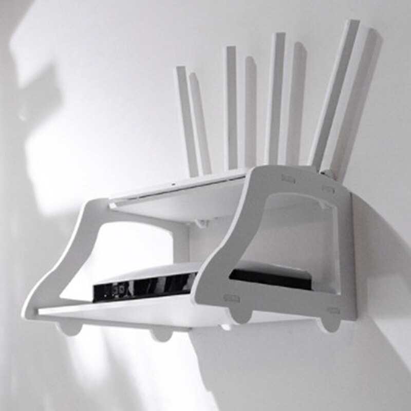 1pc Wall Mount Wifi Router Storage Rack Storage Rack Set-top Box Router Rack Living Room Storage Holder