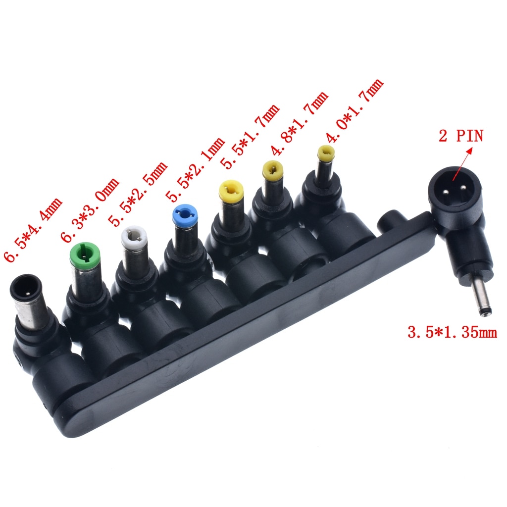 Universal 2Pin Laptop Adapter Charger DC Tips Connectors One end USB One end 2 Pin Jack Male Connector