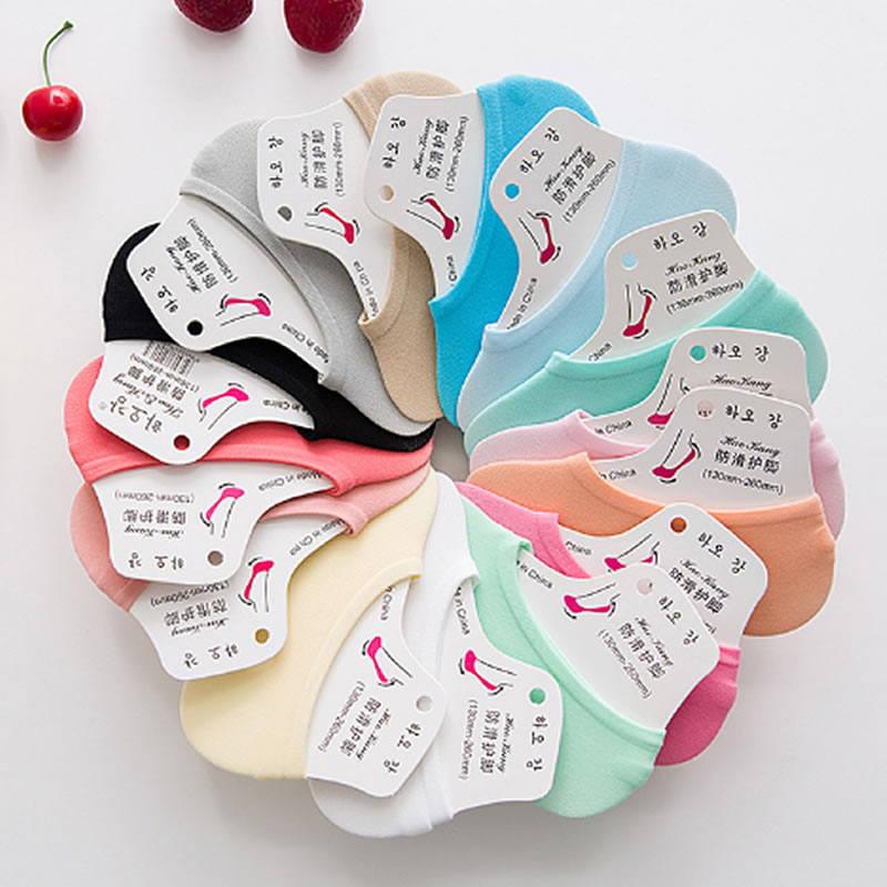 Summer Velvet Invisible Ankle Sock Children Kids Candy-colored Hidden Short Sock Breathable Thin Socks Women's Spot Wholesa