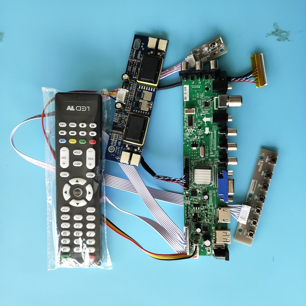 Kit for M220Z1-L02/M220Z1-L05 4 CCFL 1680X1050 HDMI VGA Controller Digital LCD Panel USB DVB-T2 DVB-T board remote TV 30pin 22&q