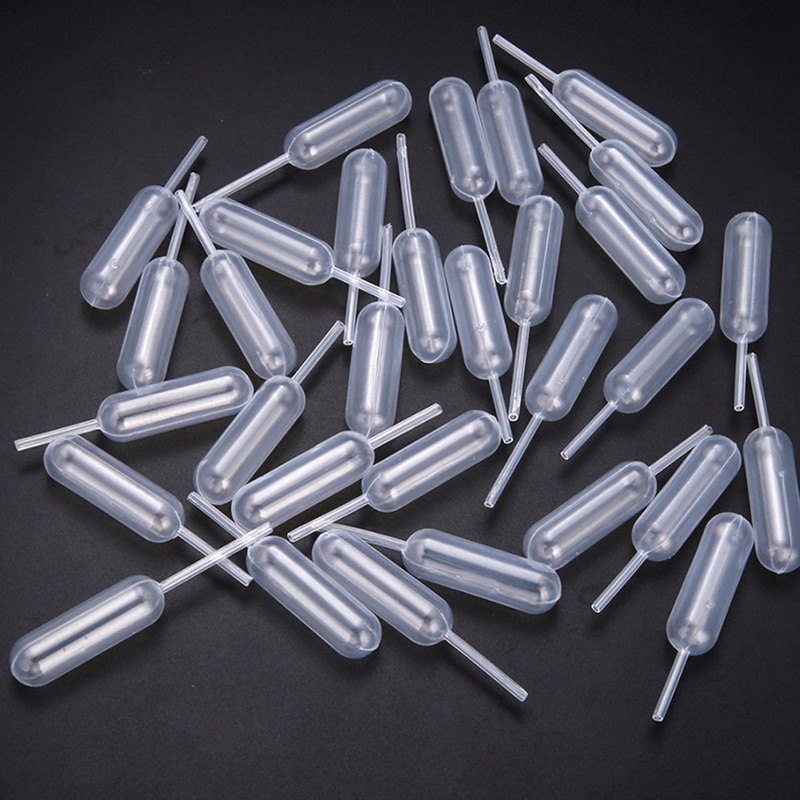 50pcs/LOT 4ml Plastic Squeeze Transfer Pipettes Dropper Disposable Pipettes For Strawberry Cupcake Ice Cream Chocolate