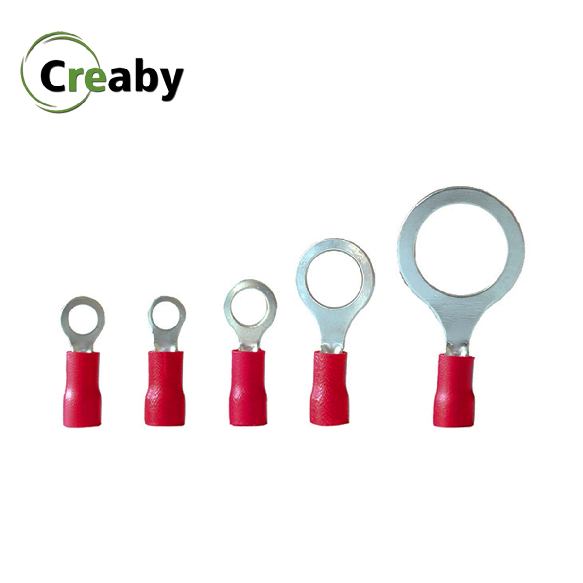 50/100pcs 0.5-1.5mm 22-16 AWG Ring Insulaterd Terminal PVC Cable Wire Electric Crimp Terminals Connector Kit M3/M4/M5/M6/M8 Red