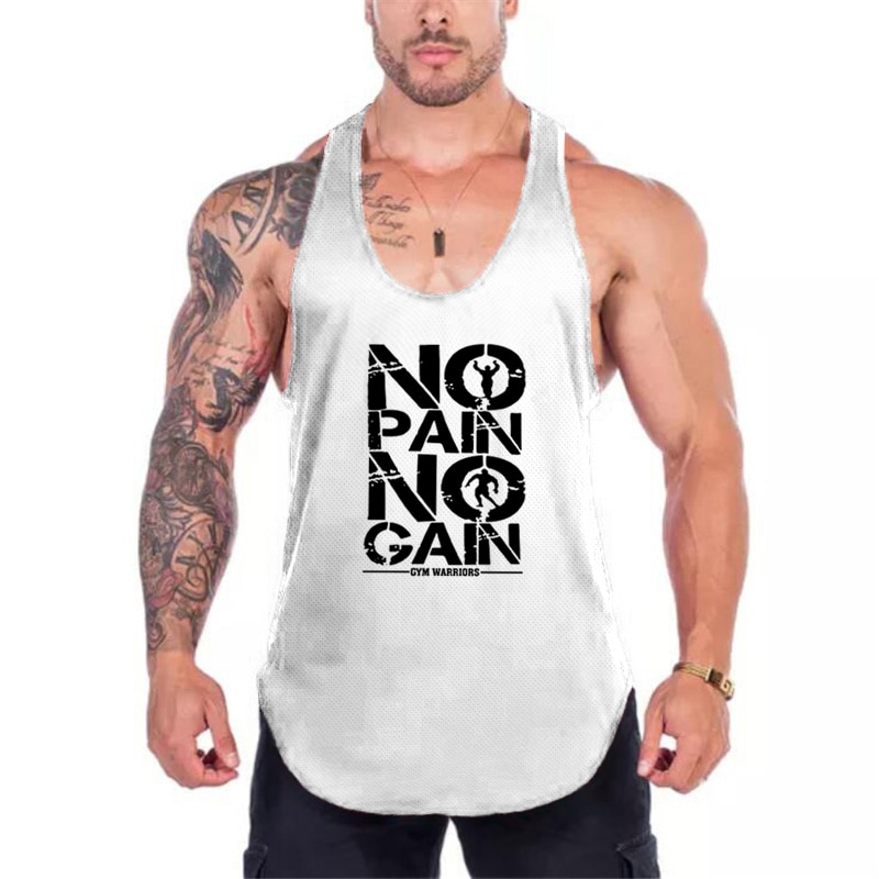 Bodybuilding Mens Summer Fitness Singlets Tank Top Workout men gym clothing mesh breathable sleeveless shirts