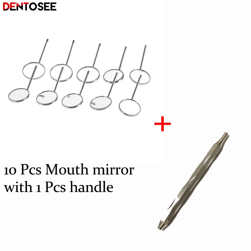 10pcs/set Dental Mouth Mirror Reflector Dentist Equipment Stainless Steel Dental Mouth Mirror Oral Care Tool Set Kit