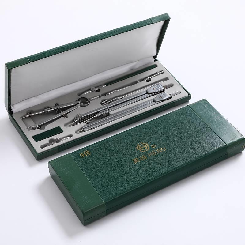 9pcs/set genuine H4009 mechanical drawing tool drawing instrument compasses nine suit math sets office stationery