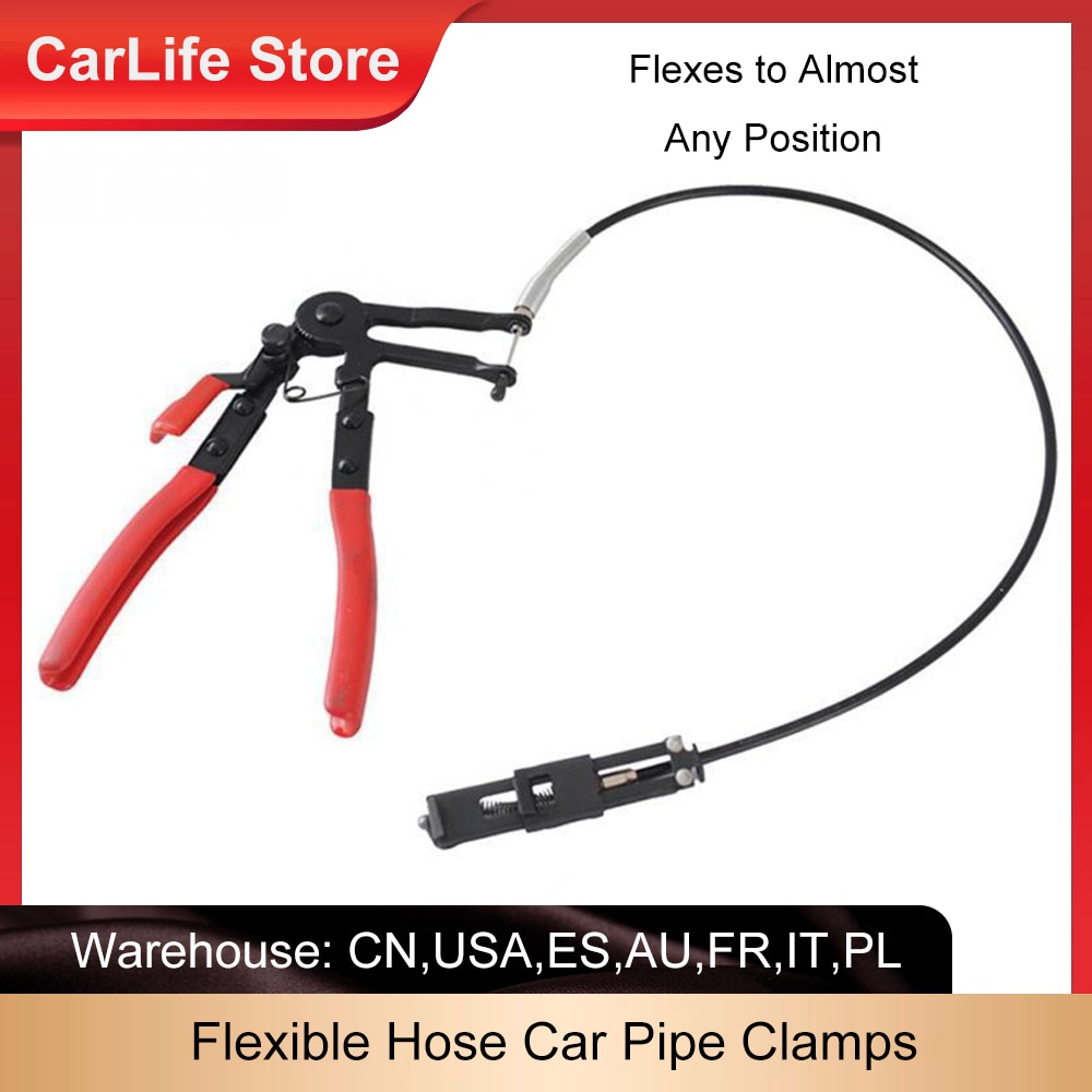 Clamping Pliers Cable Type Flexible Wire Long Automotive Hose Clamp Pliers Straight Throat Tube Bundle Car Repair Hand Tools