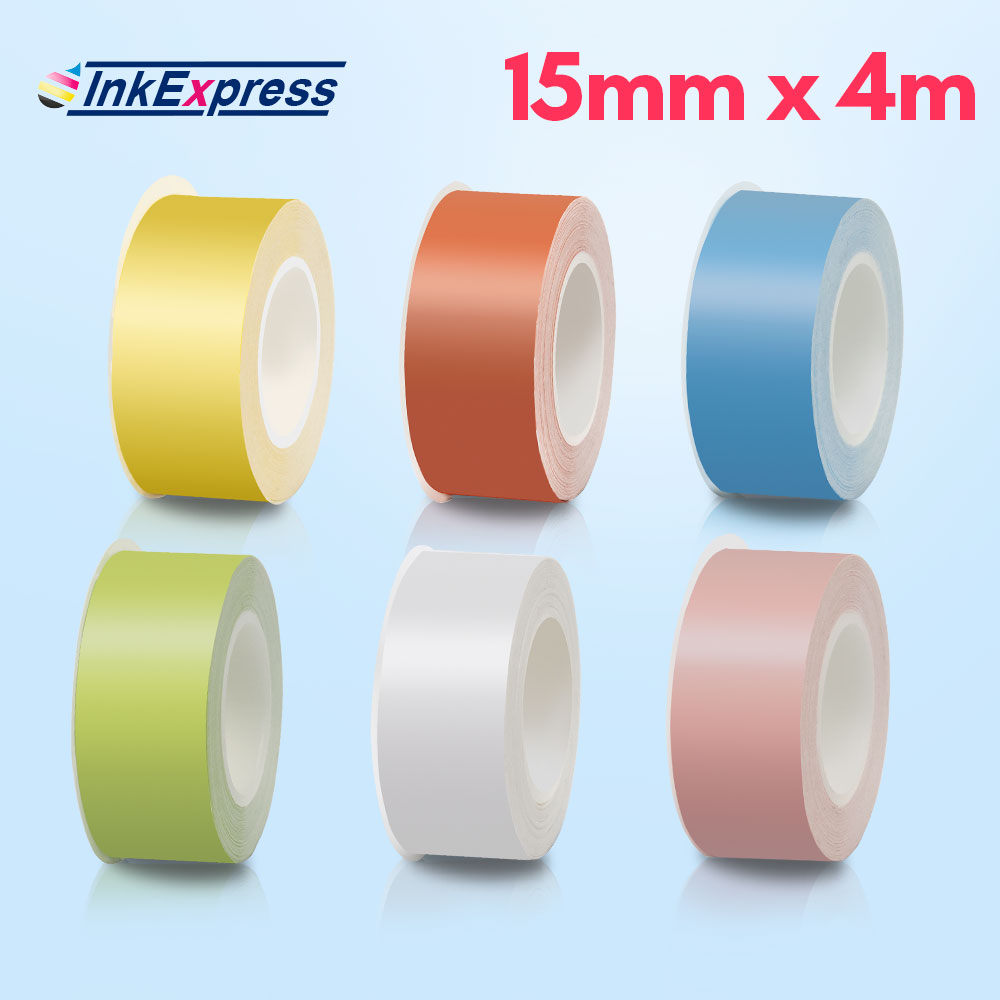 6Colors LP15S Tape For King Jim TEPRA Lite Tape LP15B LP15S LP15P 15mm x 5m Adhesive Tape Sticker For TEPRA Label Printer