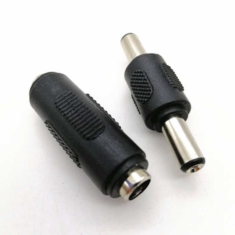 2pcs Straight AV RCA female to female Video Adapter RCA Male to Male Connector M/M Plug Audio Adapter 5.5*2.1mm black Jack