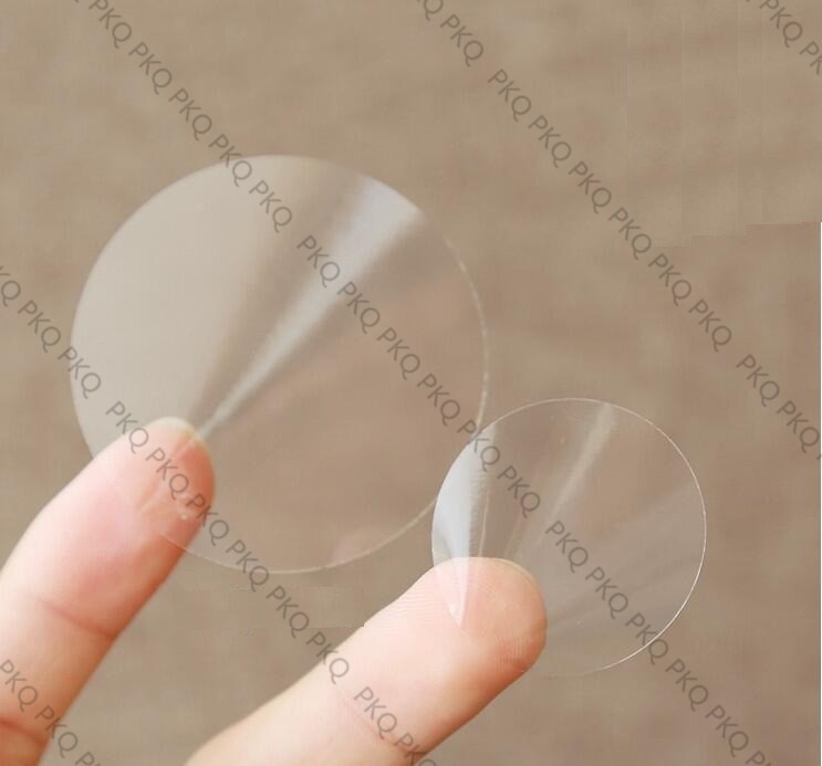 1000pcs Free shipping transparent labels, circle PVC Sealing sticker, clear blank sealing round stickers Vinyl waterproof label