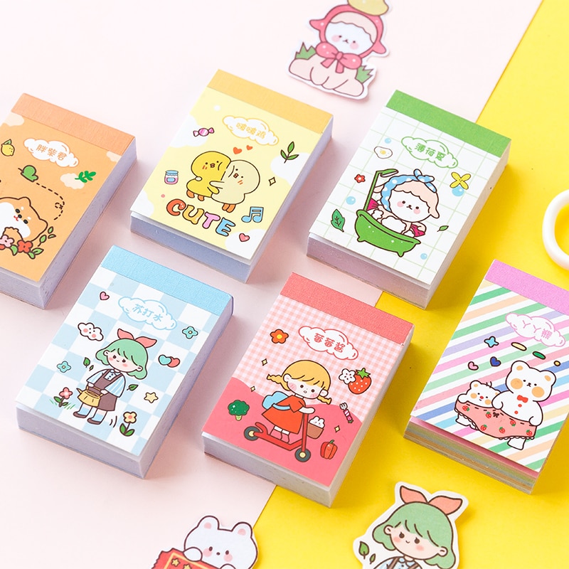 Soft set beans Season 2 Decorative cute Cartoon Stationery BOOK Stickers Scrapbooking DIY Diary Album Cute girl cat Stick Lable