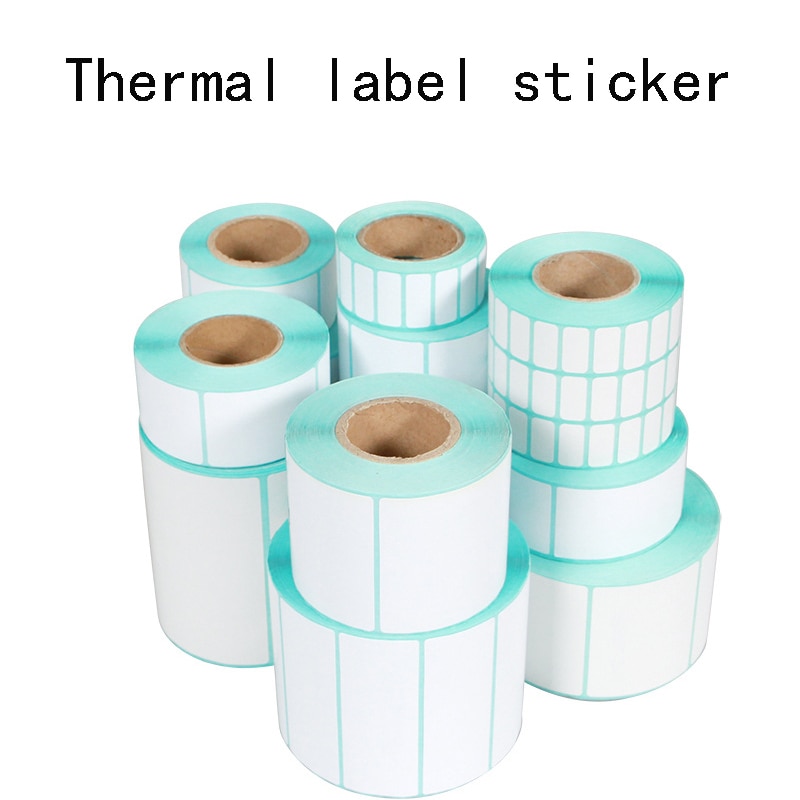 Thermal Label barcode Sticker, 40mm Core, 1 Roll , Width 20mm ~100mm, Waterproof PrintTop Thermal Paper thermal printer