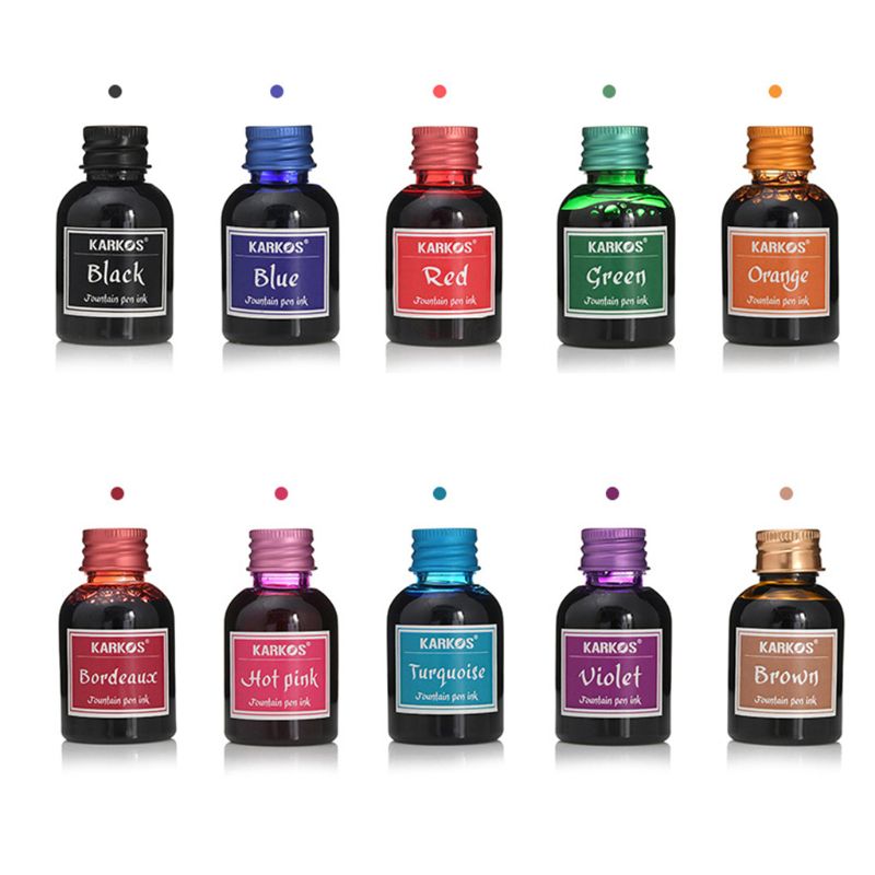 1 Piece Pure Colorful 30ml Fountain Pen Refilling Inks Stationery School Office Supplies