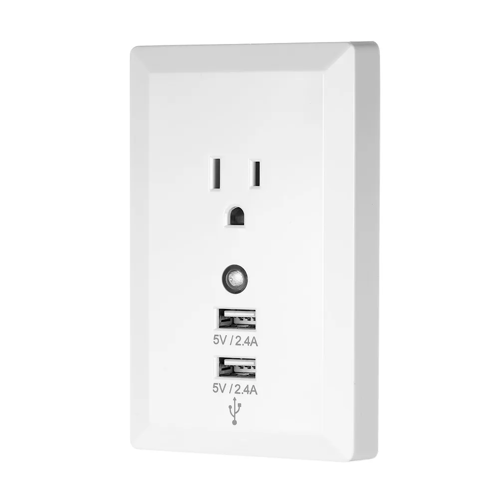 Socket Wireless Home Plug Socket with Night Light Adaptor Plug with USB Interface