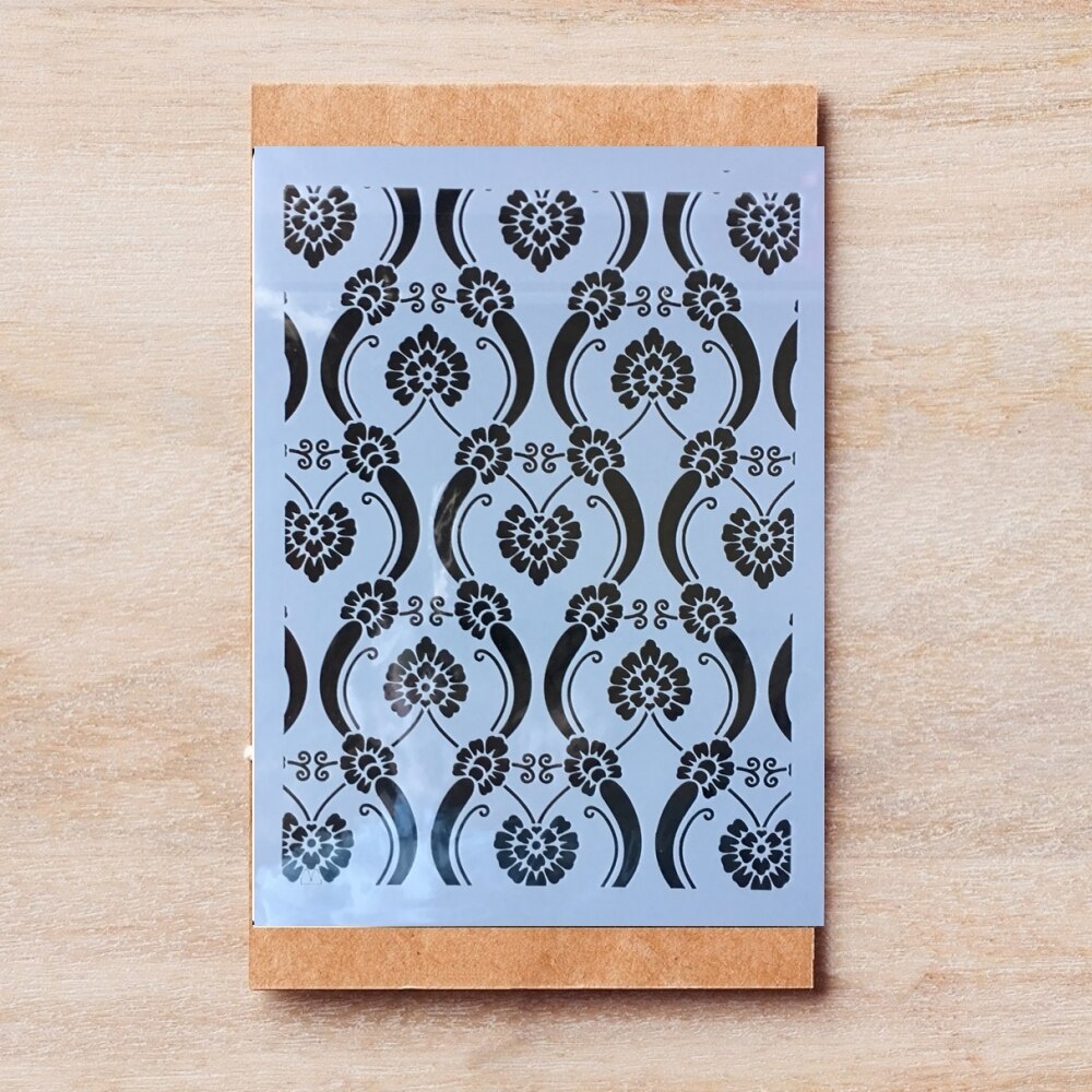 A4 29cm Flower Wavy Texture DIY Layering Stencils Wall Painting Scrapbook Coloring Embossing Album Decorative Template