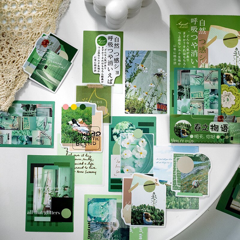 60pcs/lot Memo Pads Sticky ins wind fresh paper Junk Journal Scrapbooking Stickers Office School stationery