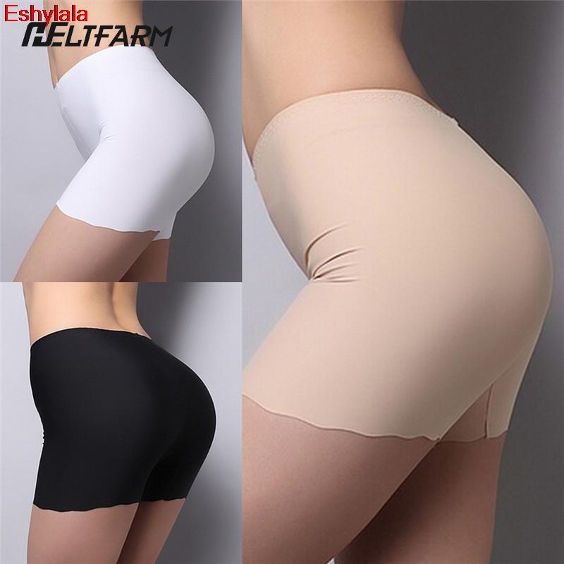 Women Soft Cotton Seamless Safety Short Pants Summer Under Skirt Shorts Modal Ice Silk Breathable Short Tights Underwear