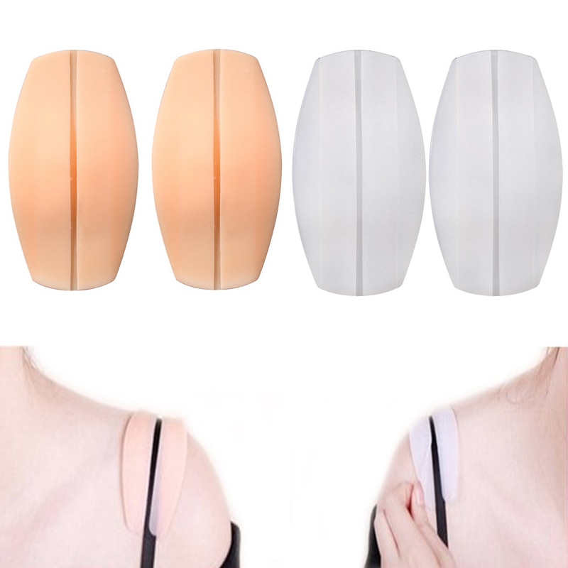 1 Pair Underwear Shoulder Pads Silicone Bra Strap Anti-Slip Shoulder Pad Soft Shoulder Strap Holder Cushions DIY Accessories