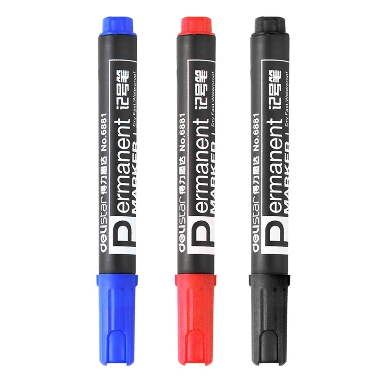 Deli office stationery marker big head thick head marker express logistics mark oil pen