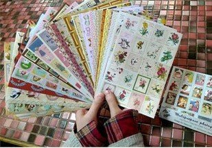 1pack/lot New Vintage EU Style Colorful Deco Diary Stickers Multifunction Cartoon Reto DIY Photos Sticker