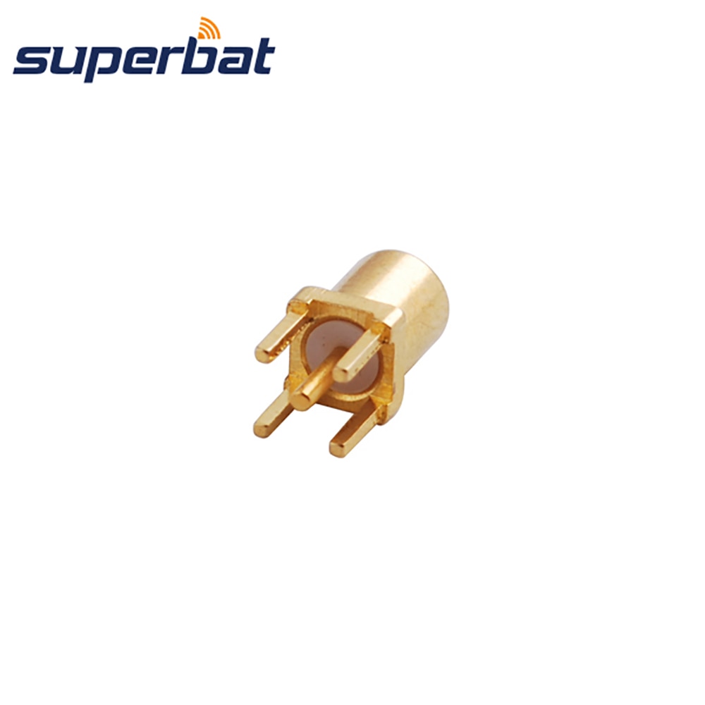 Superbat 50 Ohm MMCX Thru hole Female PCB Mount with Solder Post Mini RF Coaxial Connector