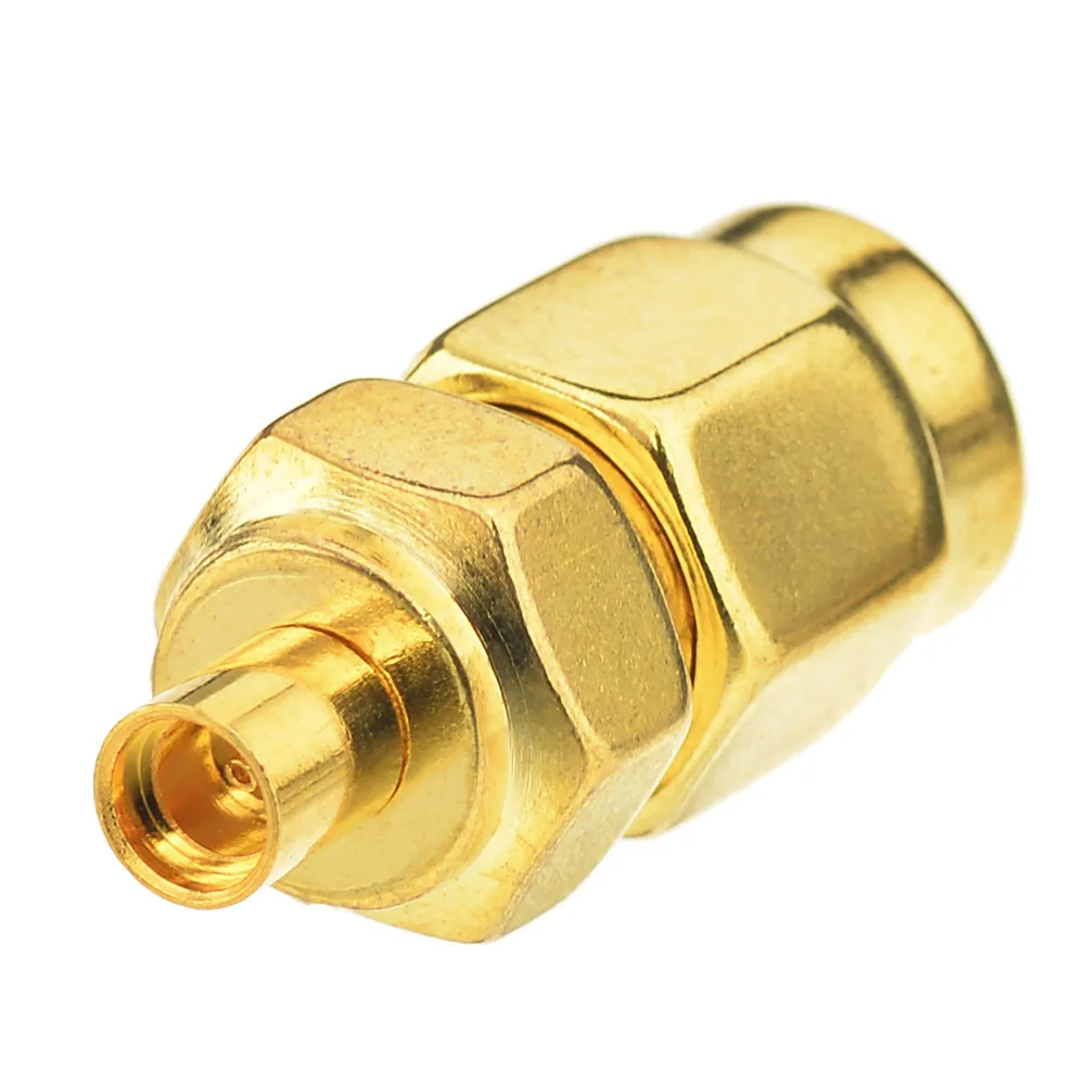 Superbat SMA-MMCX Coaxial Adapter SMA Male to MMCX Female Straight Gold-Plated RF Adapter for Electronic Components