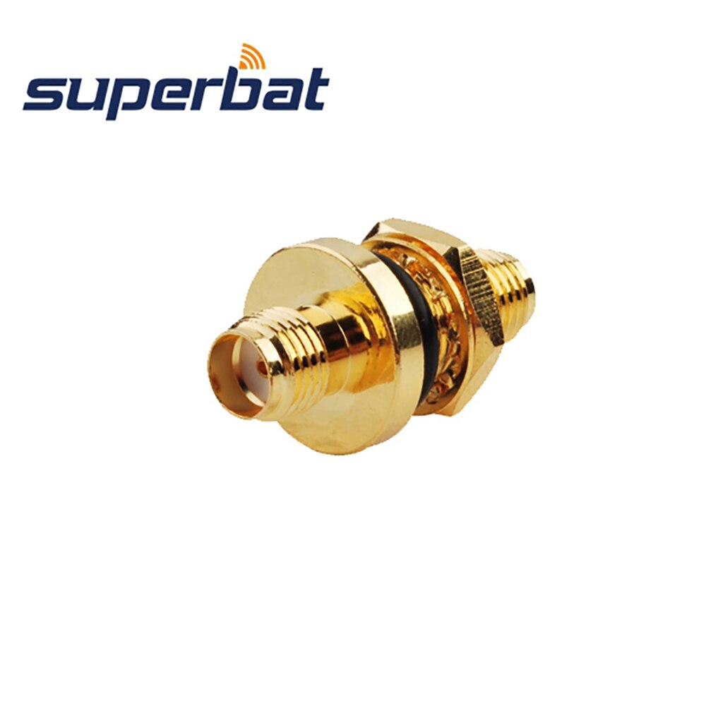 Superbat SMA Adapter SMA Jack to Female Bulkhead O-ring Straight RF Coaxial Connector