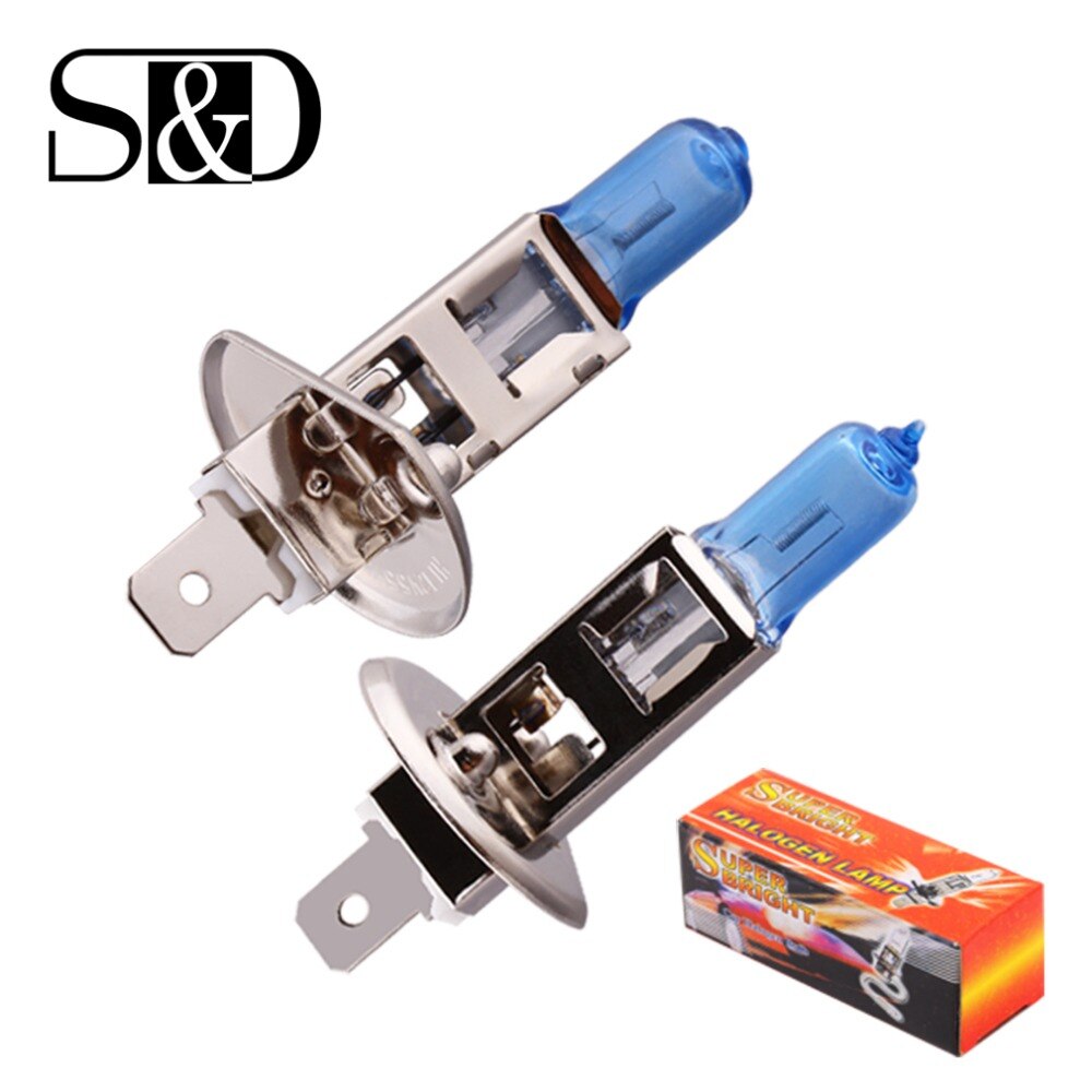 10pcs H1 Super Bright White Fog Halogen Bulb 55W Car Head Lamp Light 12V Parking H1 55W Car Light Source 6000K