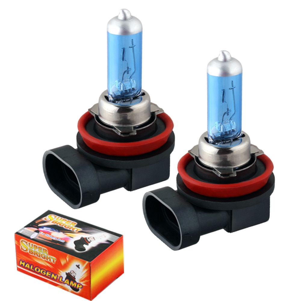 2pcs H8 Super Bright White Fog Lights Halogen Bulbs High Power 35W Car Headlight Lamp 12V car styling car light source parking