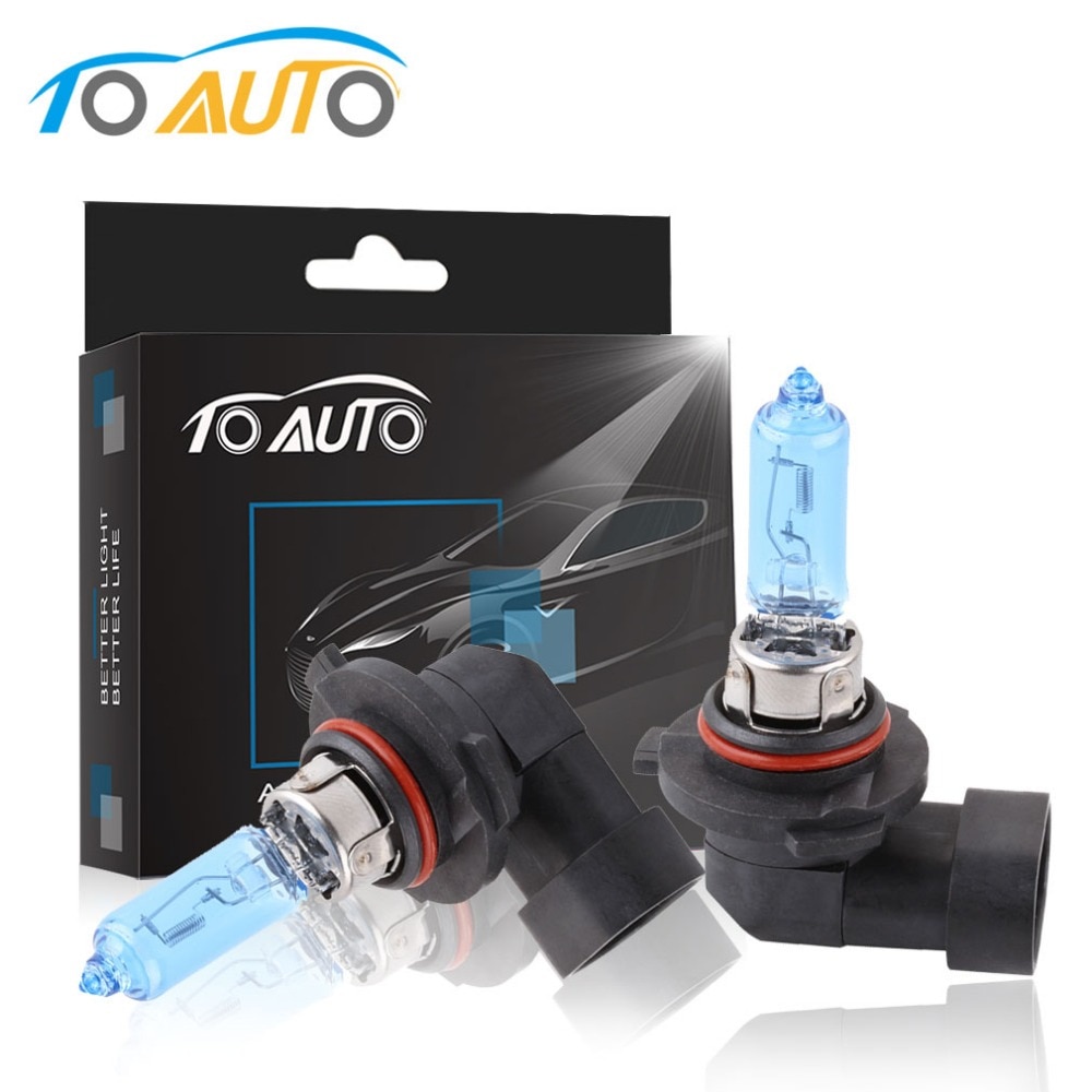 2pcs HB3 9005 55W 12V Halogen Bulbs Car Headlight Lamp Super Bright 5000K White Auto Headlamp