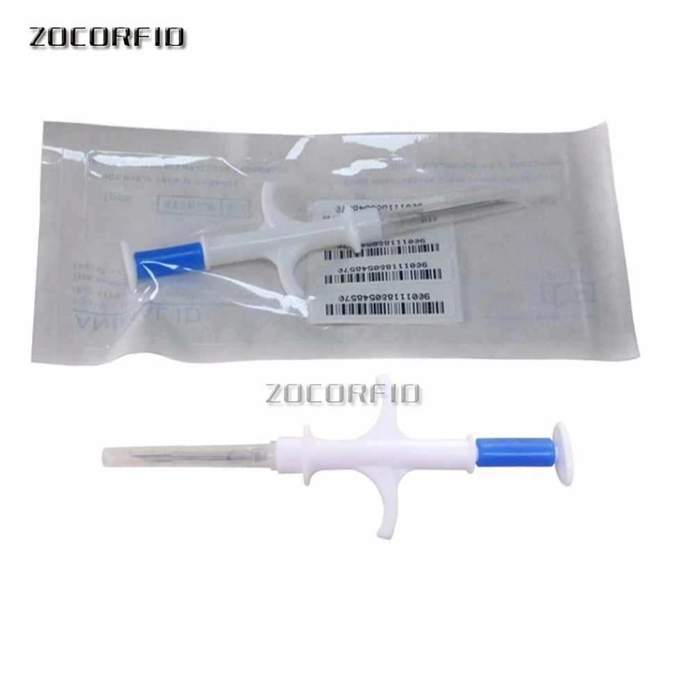 rfid animal Syringe animal microchip  injector 134.2KHz pet syringes ISO animal Chip EM4305 syringe