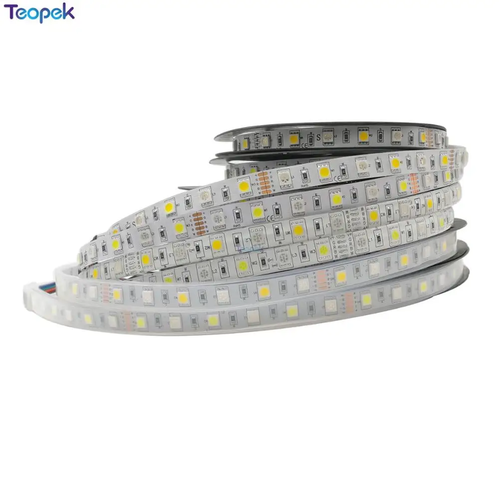RGBW LED Strip SMD 5050 5m 60led/M 300 leds RGB +Cool White Or Warm White RGBWW RGBCW LED Tape