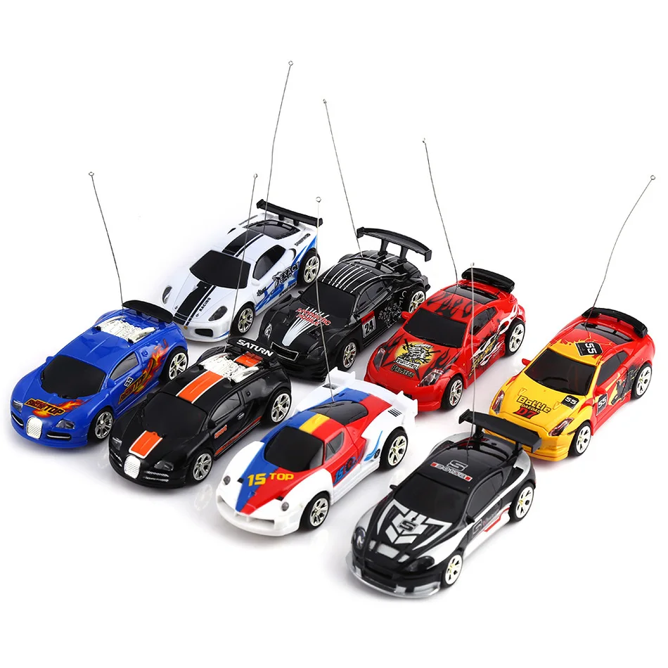 Multicolor Coke Can Mini Speed Sport Car RC Radio Remote Control Vehicle Micro Racing Car Toy Gift