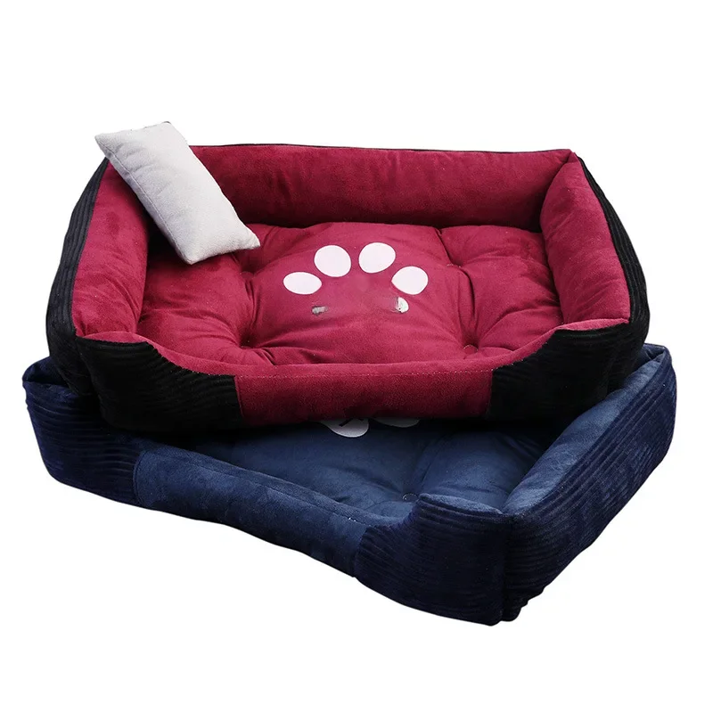 Warm Bone Pet Dogs Bed Washable House Cat Puppy Cotton Kennel Mat Soft Nest Dog Baskets Pet Products