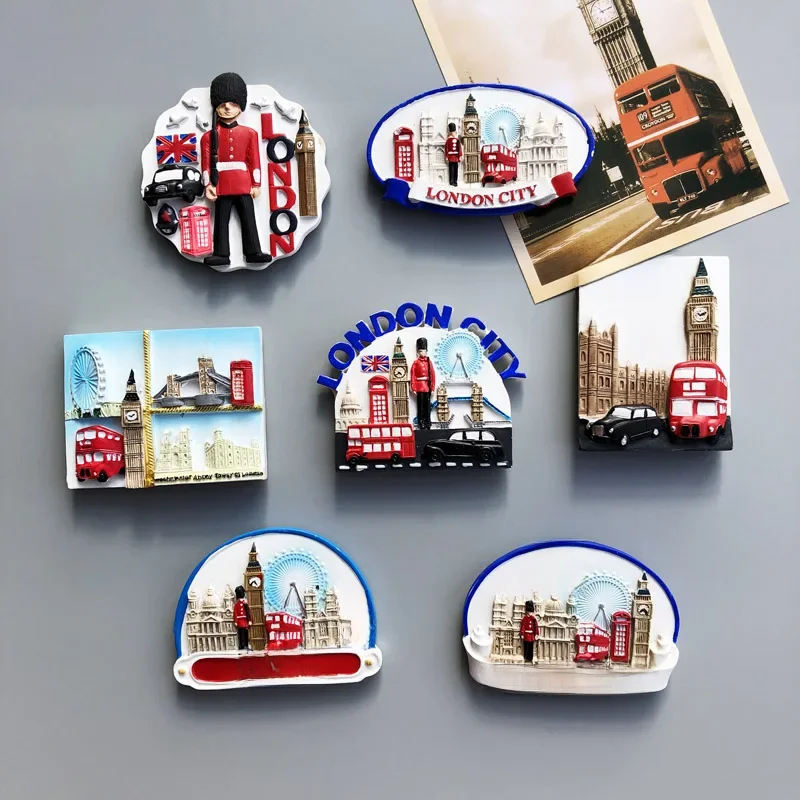 Country Fridge Magnets UK London Building Fridge Magnet Sticker World Travel Souvenir Magnetic Magnet Birthday Gift
