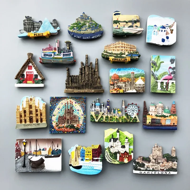 Country Fridge Magnets France Florida Flamingo Iceland Dutch Florence Fridge Magnet Sticker World Travel Souvenir Magnetic