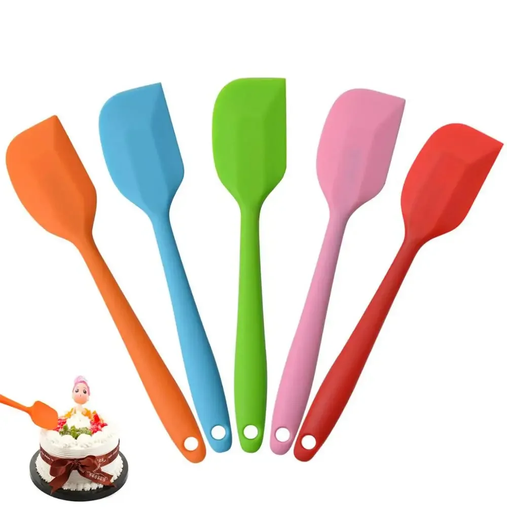 Silicone Spatulas Non-Stick Flexible Rubber Cake Cream Butter Spatula Heat Resistant Scraper Baking