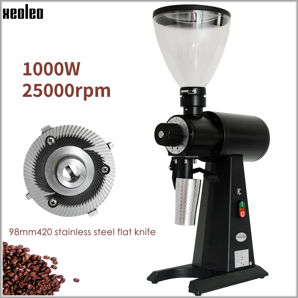 XEOLEO Commercial coffee grinder 98mm burr grinder Electric grinding coffee maker Espresso machine