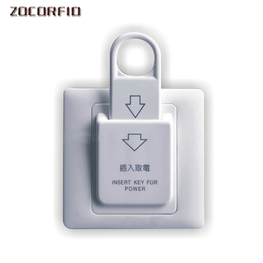 86x86mm Hotel Magnetic Card electric Switch 220V/25A push button Insert Key electrical power control