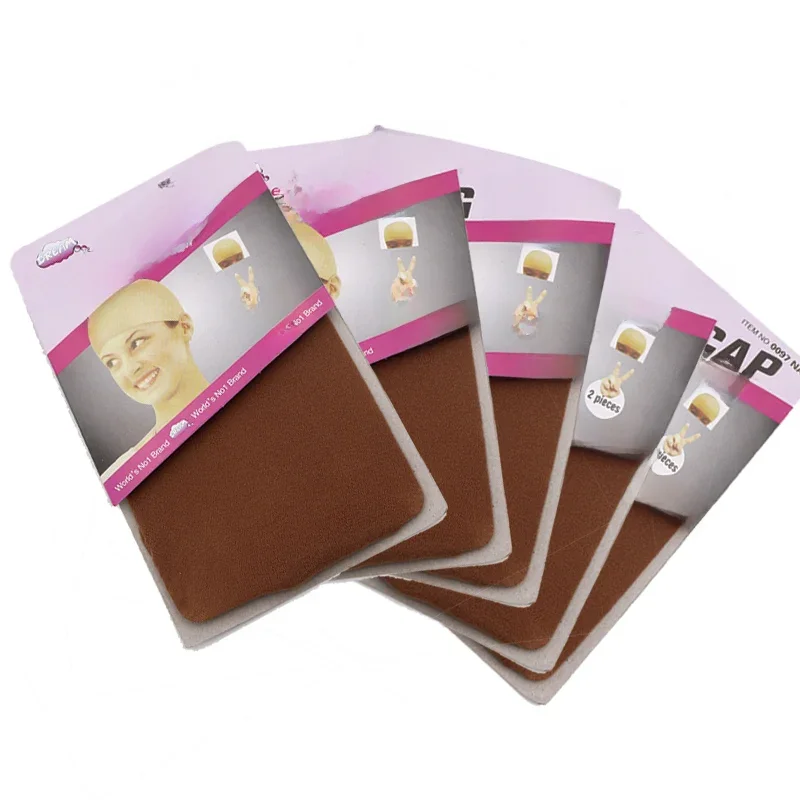 10pieces(5bags)Stocking Wig Cap Hair Nets Dome Wig Cap Stretchable Elastic Hair Net Snood Wig Cap