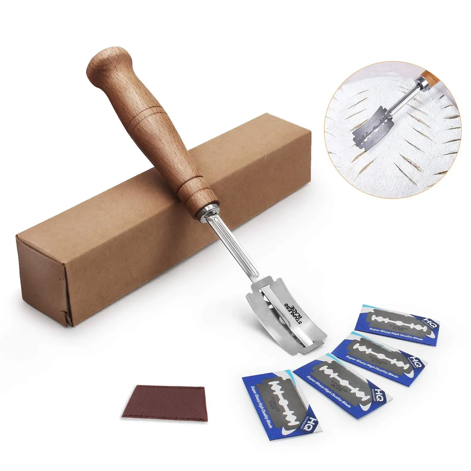 Bread Bakers Cutter Slashing Tool Bread Lame Dough Scoring Blade Tools Making Razor Cutter Curved