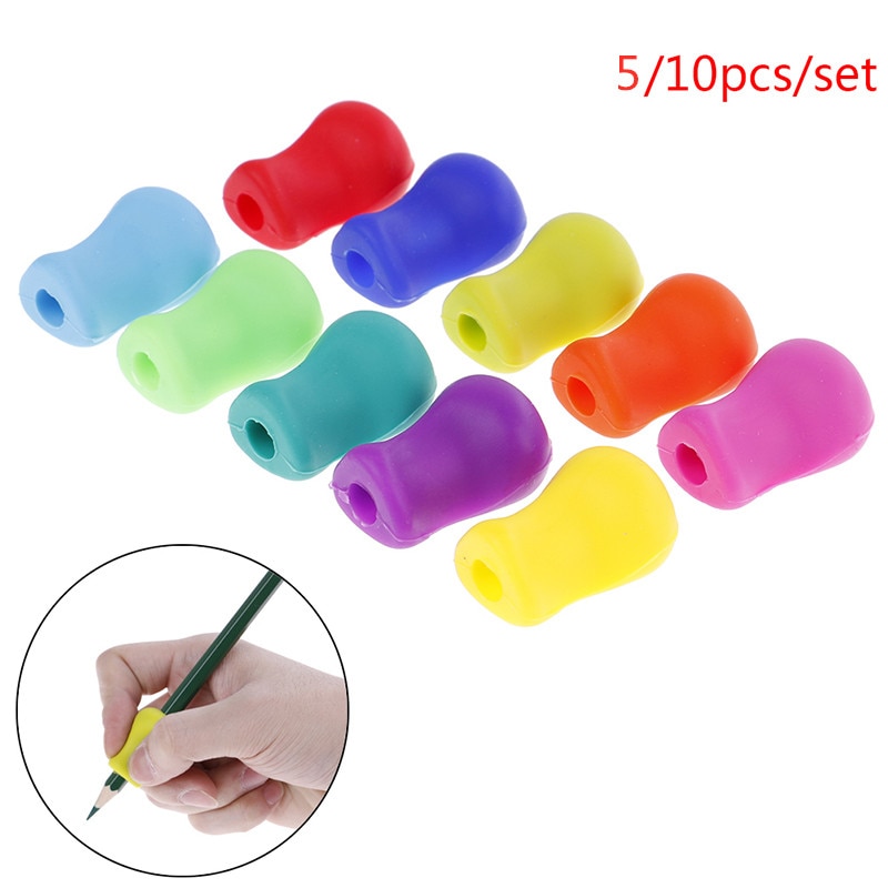 5/10pcs Ergonomic Pen Grip Corrects Writing Postures Reduces Hand Fatigue Writing Postures Corrector for Students Offices Worker