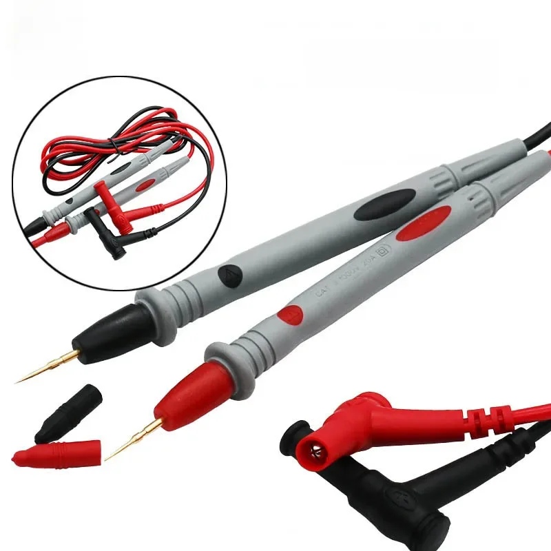 1 Pair Universal Probe Test Leads Pin for Digital Multimeter Needle Tip Meter Multi Meter Tester Lead Probe Wire Pen Cable 20A
