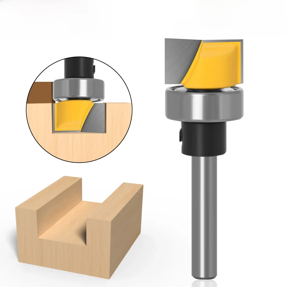 1pc Hinge Mortise/Template Router Bit - 3/4"W X 7/16"H - 1/4" 6mm Shank Woodworking cutter Tenon