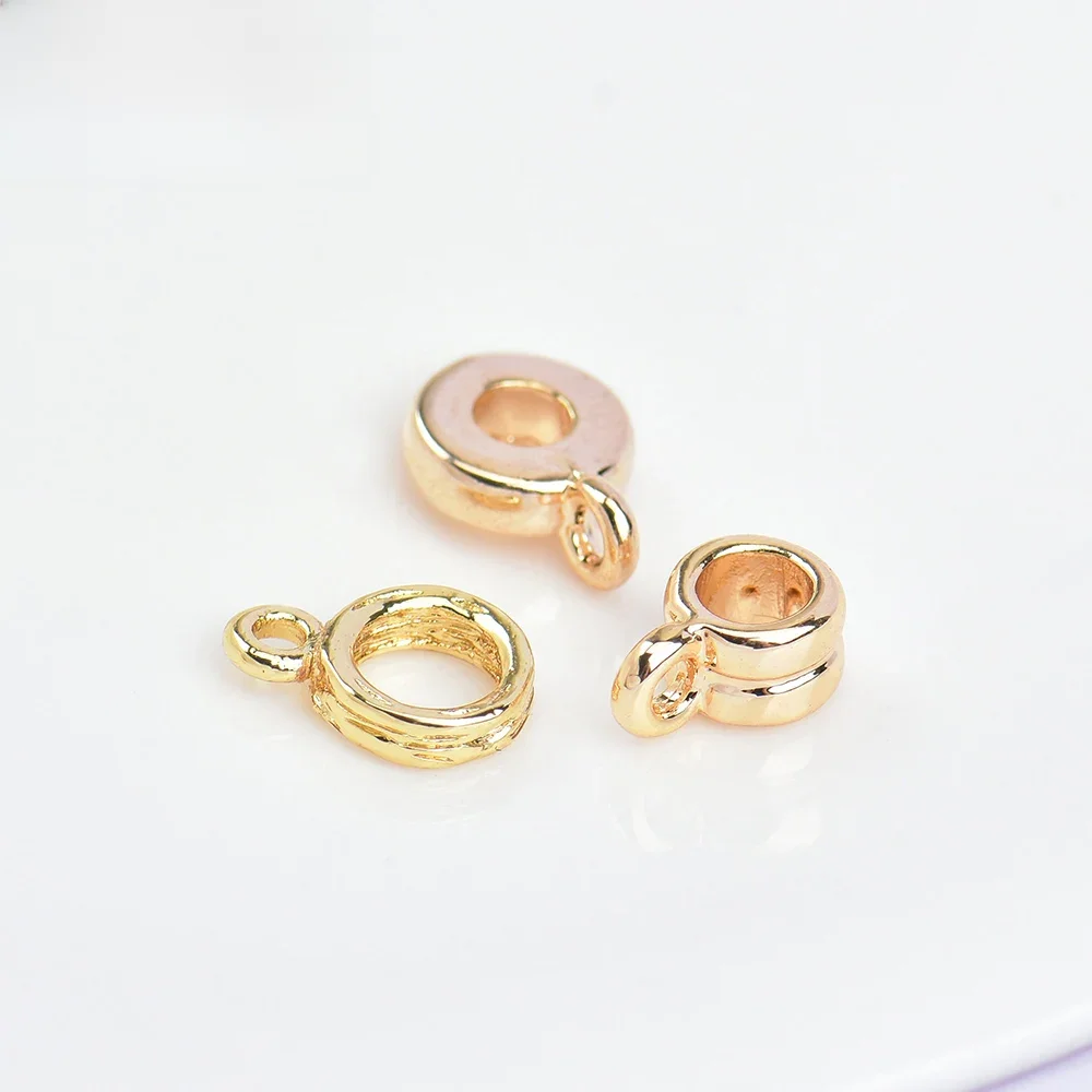 (2405) 5.5x8.5MM 24K  Gold Color Plated Brass Charms Pendants Connector High Quality Diy Jewelry Accessories