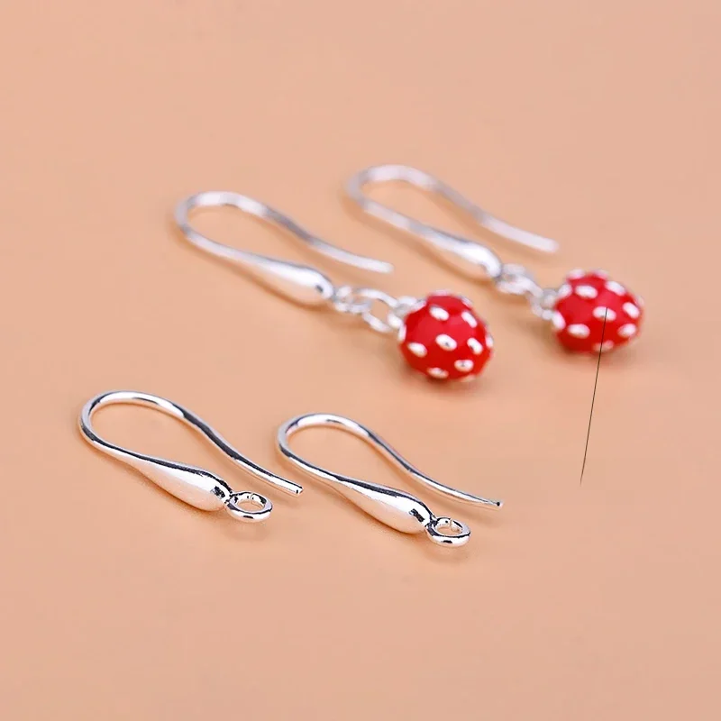 S925 sterling silver semi-finished earhook accessories Handmade DIY material earring  for women