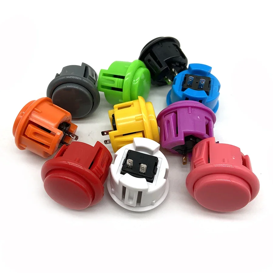 Arcade Round Push Button Copy, DIY Game Parts, SANWA OBSF-30, JAMMA MAME, High Quality, 10Pcs