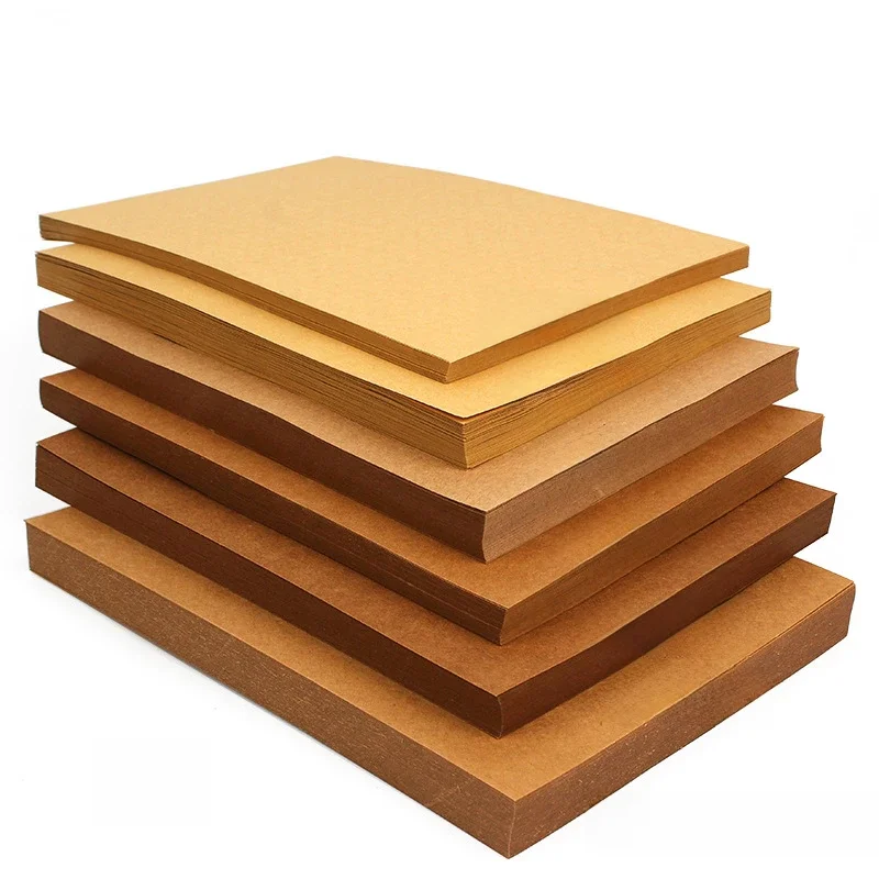 70-200gsm 10/20/50pcs High Quality A4 Brown Kraft Paper DIY Handmake Card Making Craft Paper Thick Paperboard Cardboard
